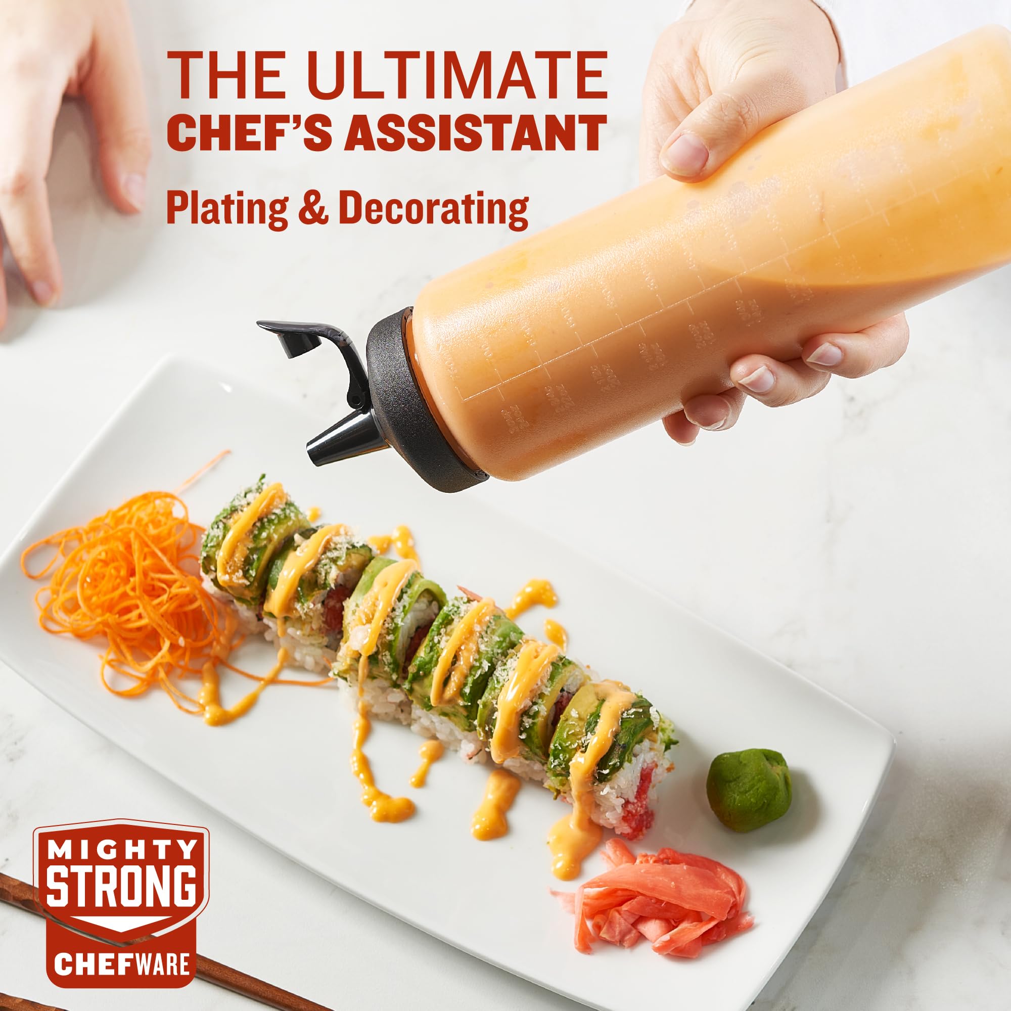 Wide-mouth design in MIGHTY STRONG bottle simplifies filling and cleaning