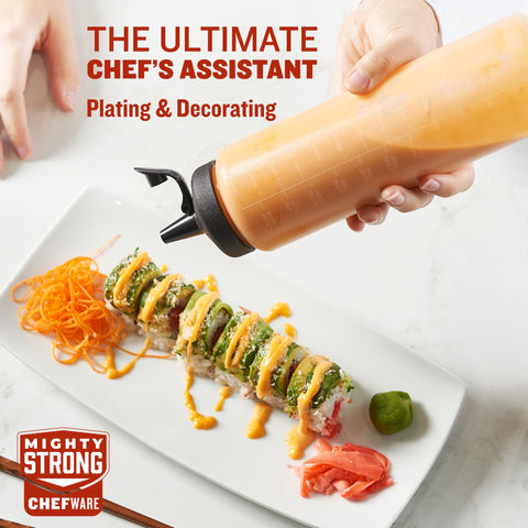 Wide-mouth design in MIGHTY STRONG bottle simplifies filling and cleaning