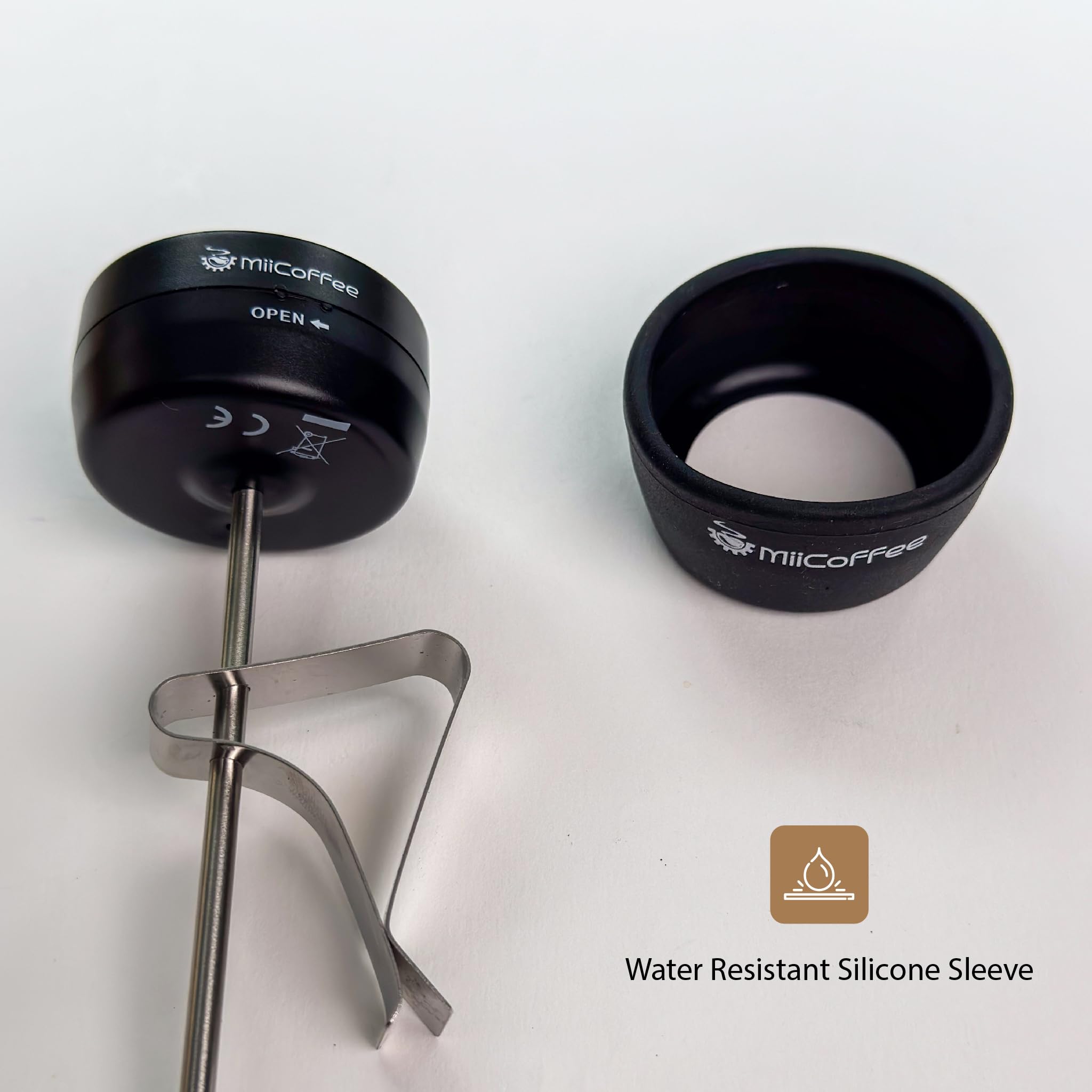 MiiCoffee digital thermometer battery saver mode extends use.