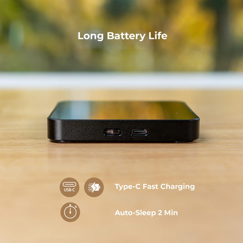 MiiCoffee Minipress timer supports espresso and pour-over modes.