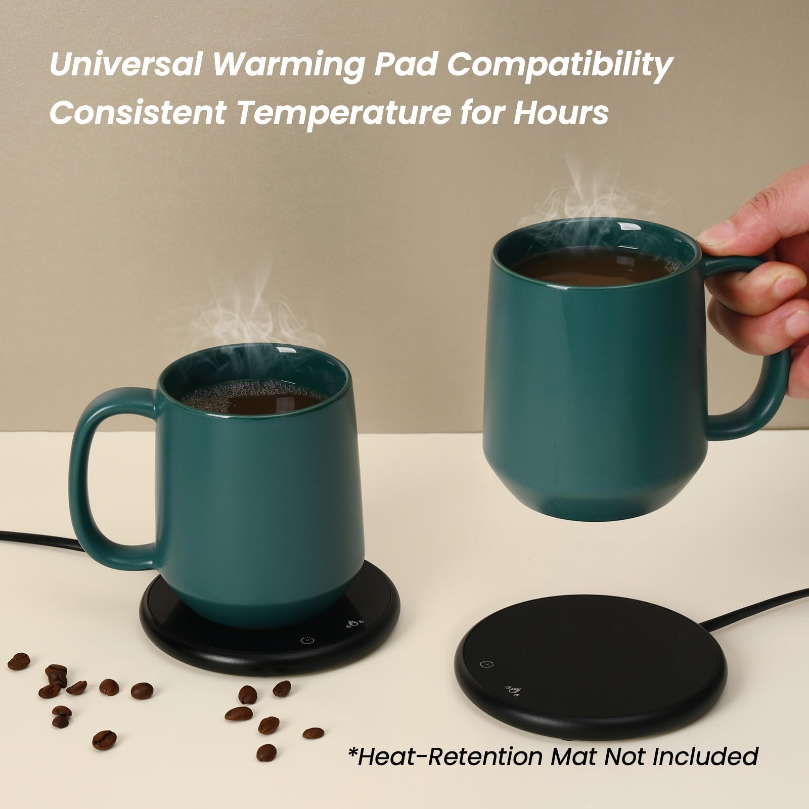 Miicol turquoise mug mouth detail—wide opening for easy sipping.