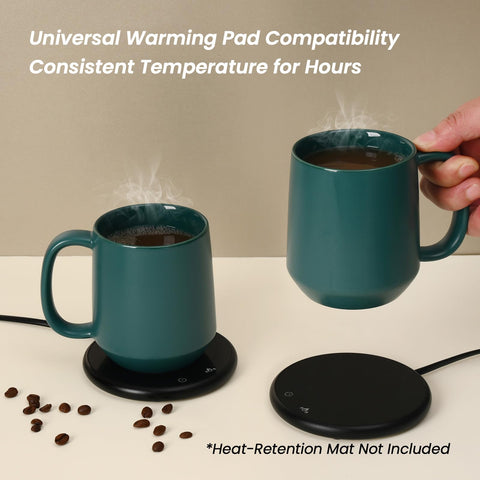 Miicol turquoise mug mouth detail—wide opening for easy sipping.