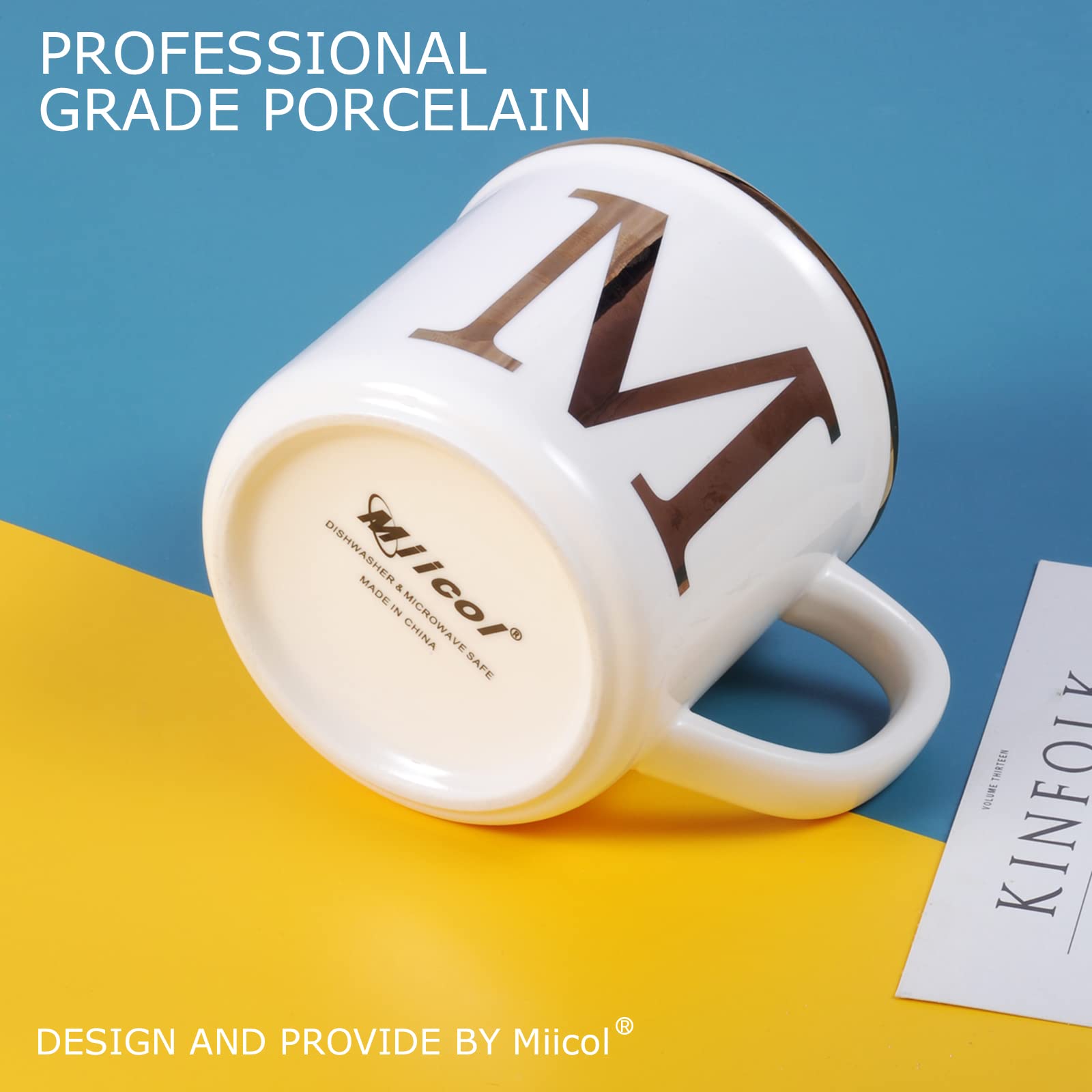 Miicol 16 oz curved-handle mug offering a comfortable grip