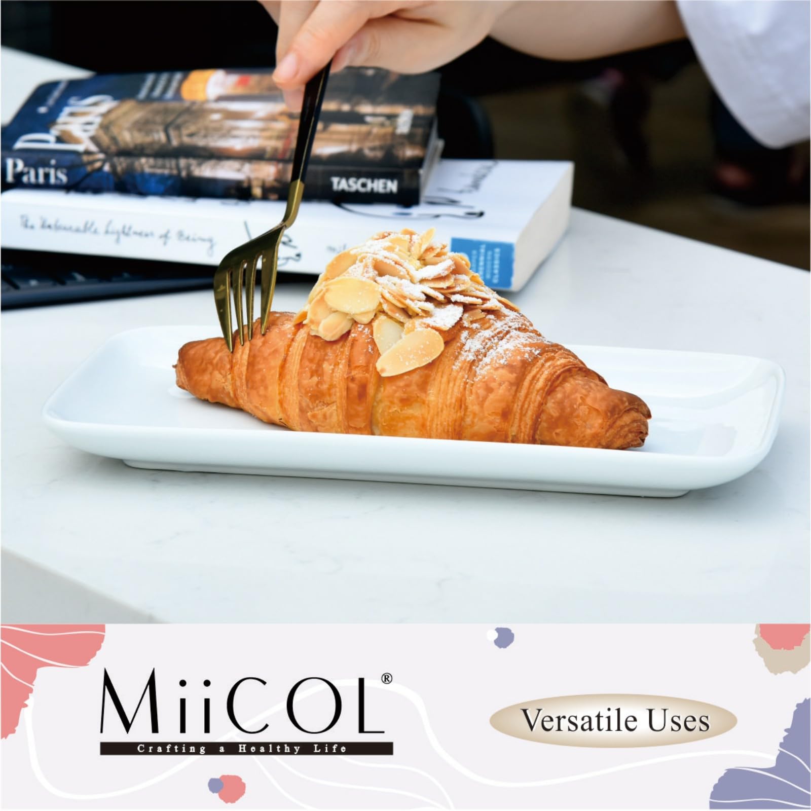 Miicol microwave-dishwasher-safe-plates, convenient for reheating and cleaning.