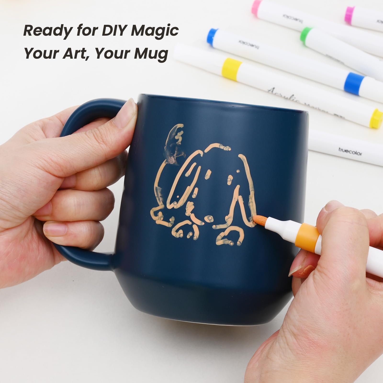 Miicol mug matte exterior with glazed interior for easy cleaning and classic look.