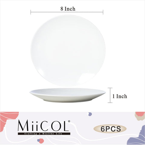 Miicol small round dinner plates adding clean elegance to table