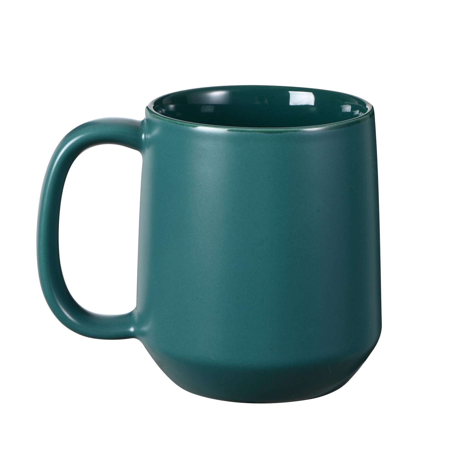 Miicol turquoise 16oz mug—side view with comfortable handle for easy grip.