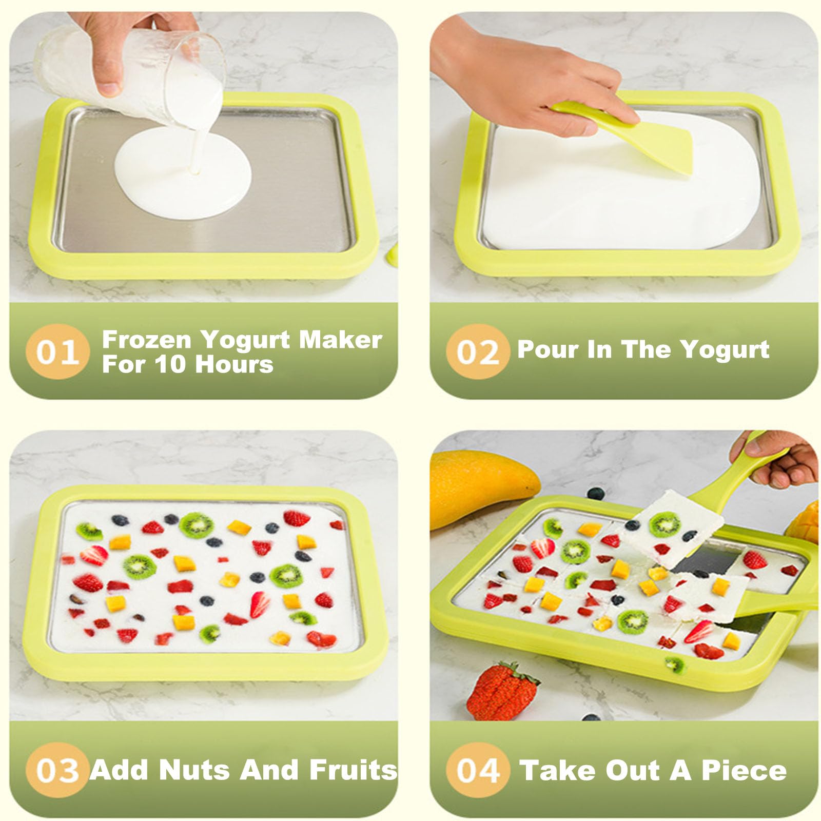 MIIDNTLX instant freeze-dried cream roll pot supports creative fried ice cream rolls