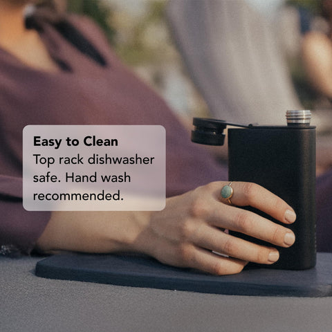 MiiR Aero Flask 8oz black durable stainless steel for everyday use.