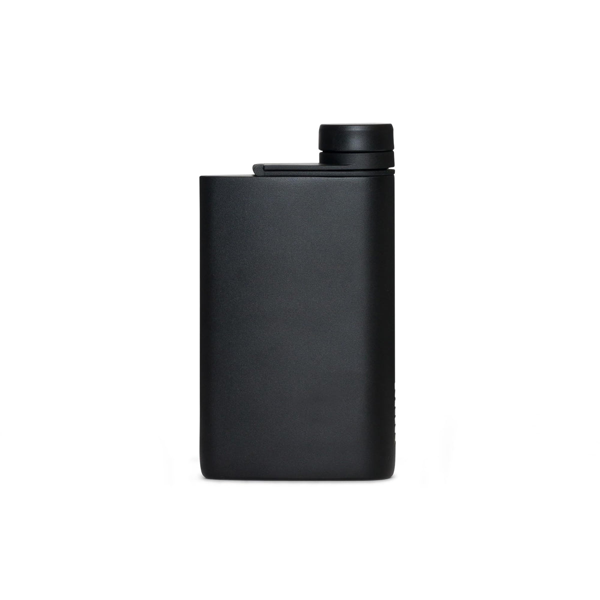 MiiR Aero Flask 8oz black side view shows sleek stainless steel for on-the-go sipping.