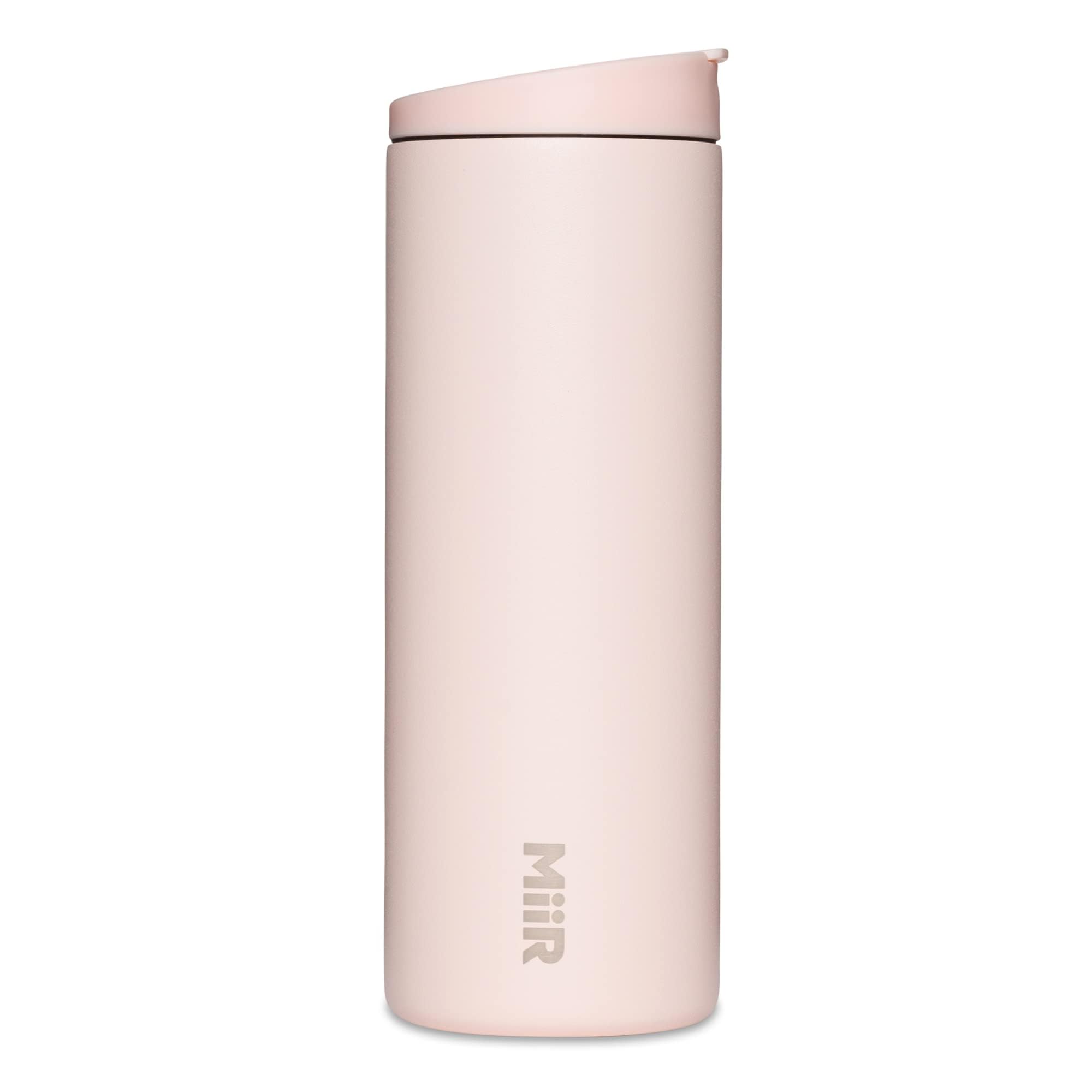 MiiR Flip Traveler 16oz with secure flip lid prevents spills during travel.