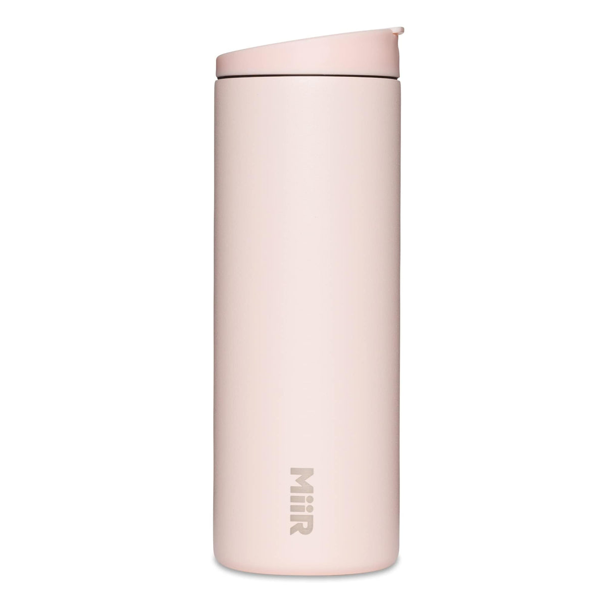 MiiR Flip Traveler 16oz with secure flip lid prevents spills during travel.