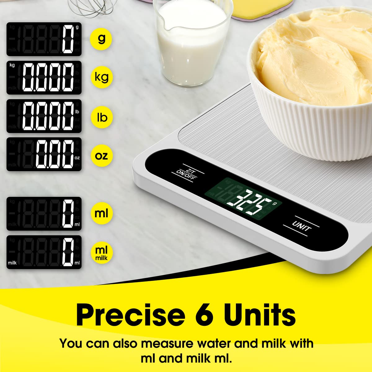 Mik-Nana white compact design fits small kitchens.