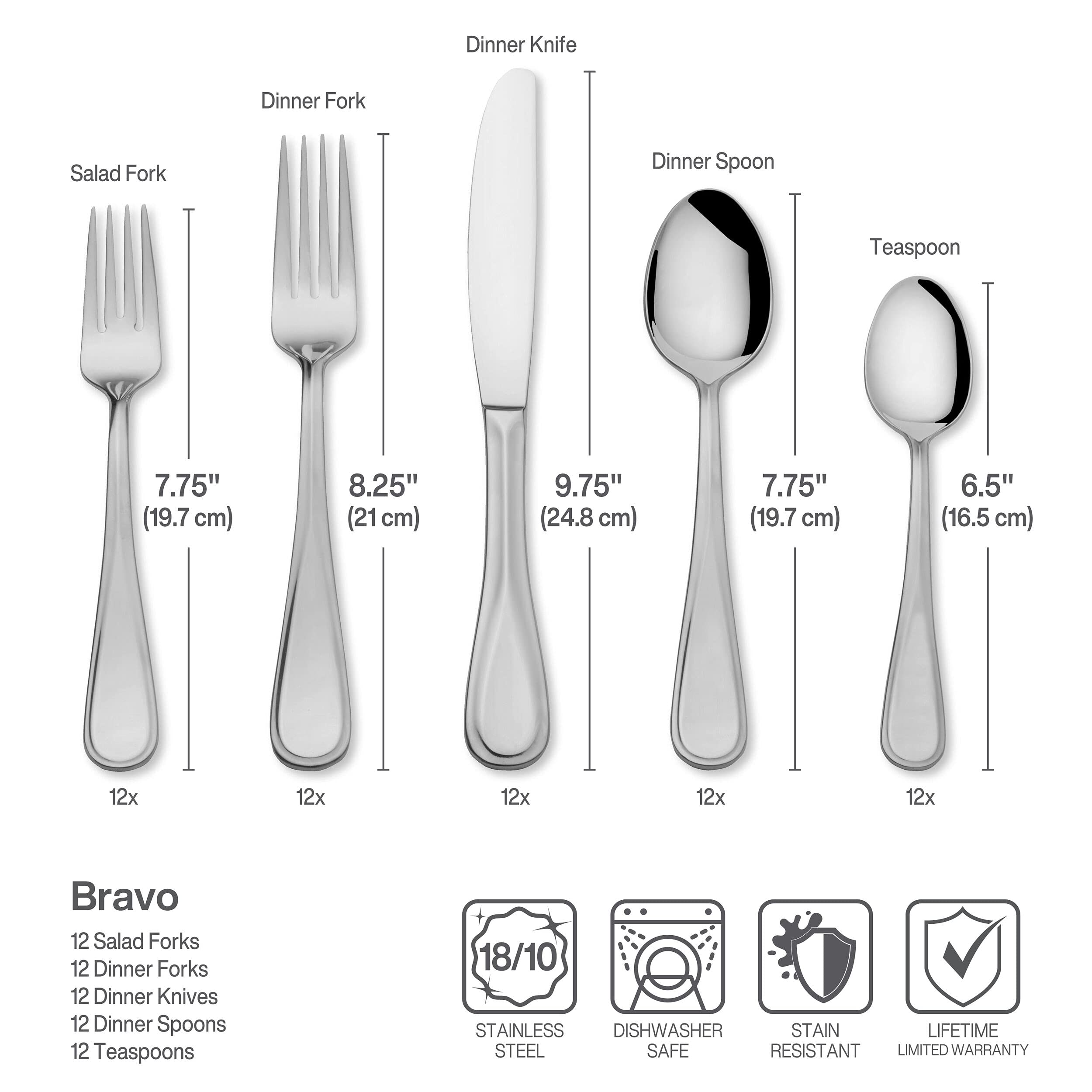 Mikasa Bravo table setup shown with clean lines and timeless elegance.