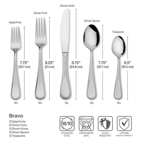 Mikasa Bravo table setup shown with clean lines and timeless elegance.
