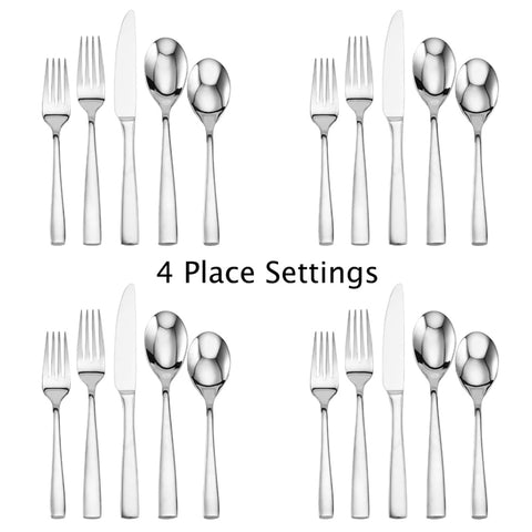 Mikasa Delano dinner knife beside salad fork contemporary curved handle