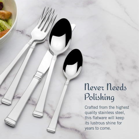 Mikasa Harmony salad fork with flaring handle and durable finish