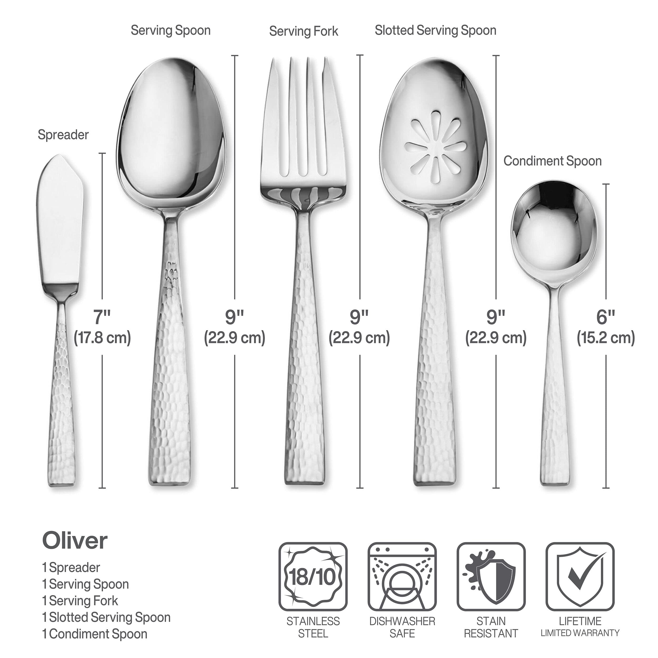 Mikasa Oliver Satin serving spoon ready for family-style dishes