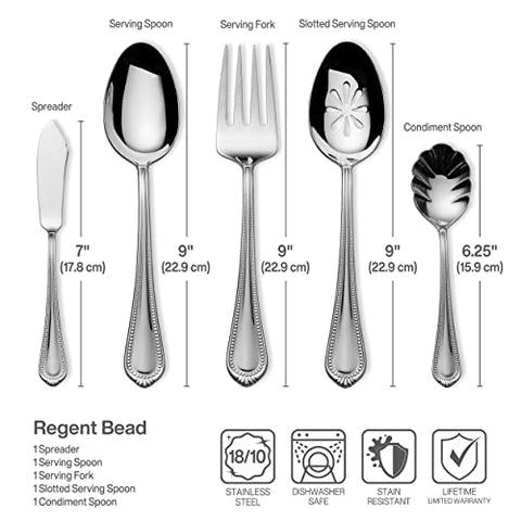 Mikasa Regent Bead sugar spoon for managing sweet servings.