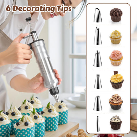 MIKESIER swirl and border nozzle for clean edges and patterns
