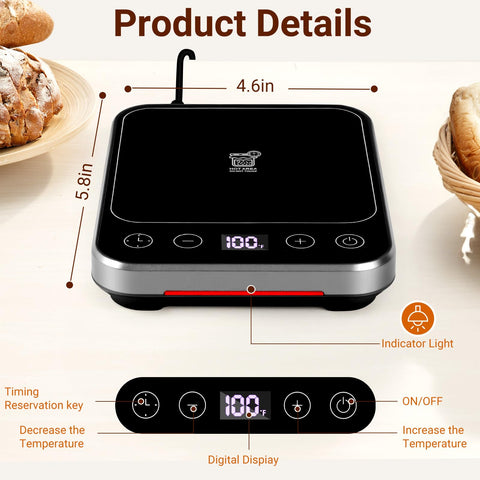 MIKESIER Sourdough Warmer graphene heating panel demonstrates even heat distribution
