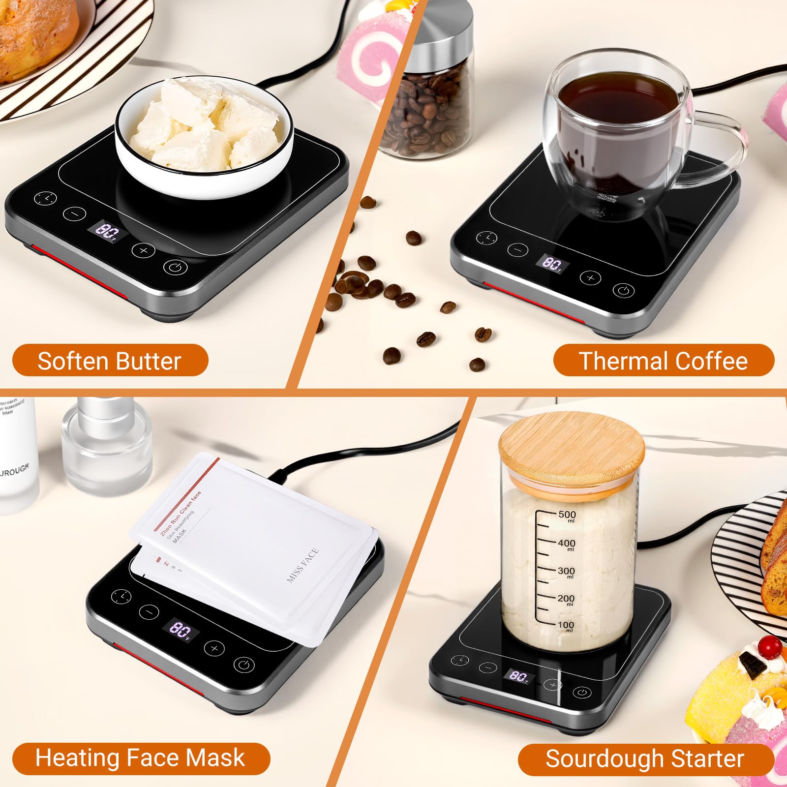 MIKESIER Sourdough Warmer memory timer for quick one-touch restarts