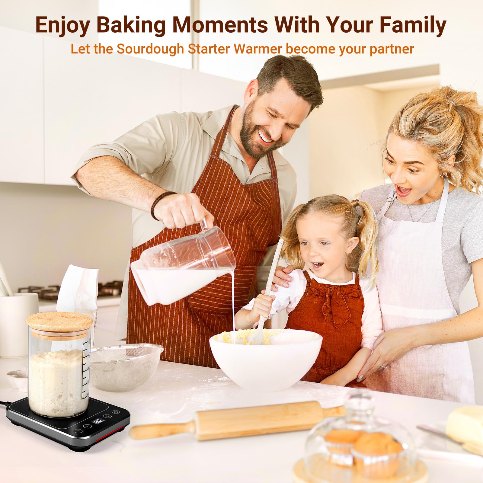 MIKESIER Sourdough Warmer multipurpose design supports yogurt and dough proofs