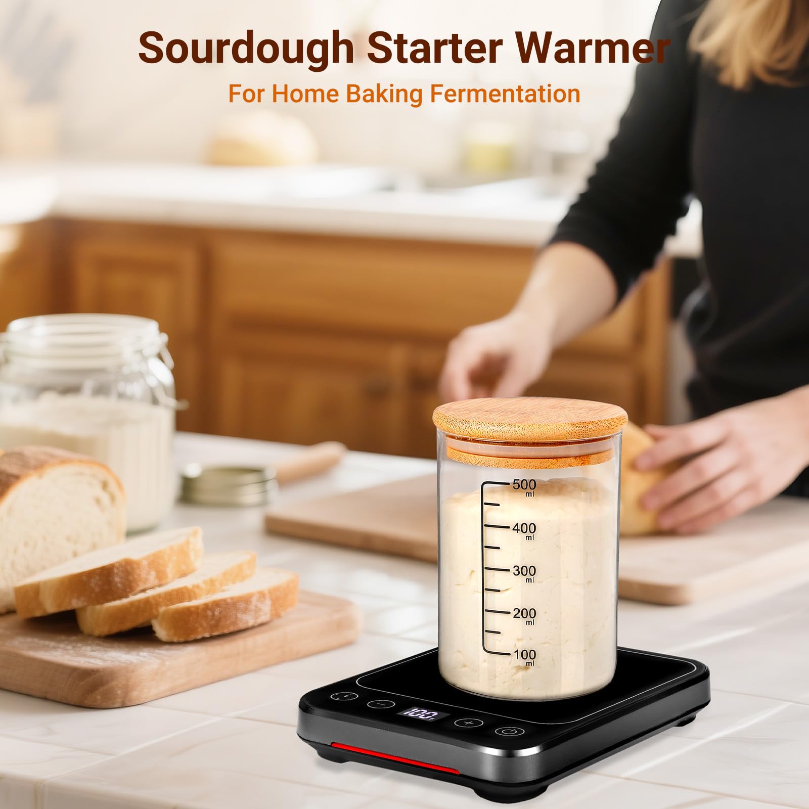 MIKESIER Sourdough Warmer non-stick surface eases cleanup after use