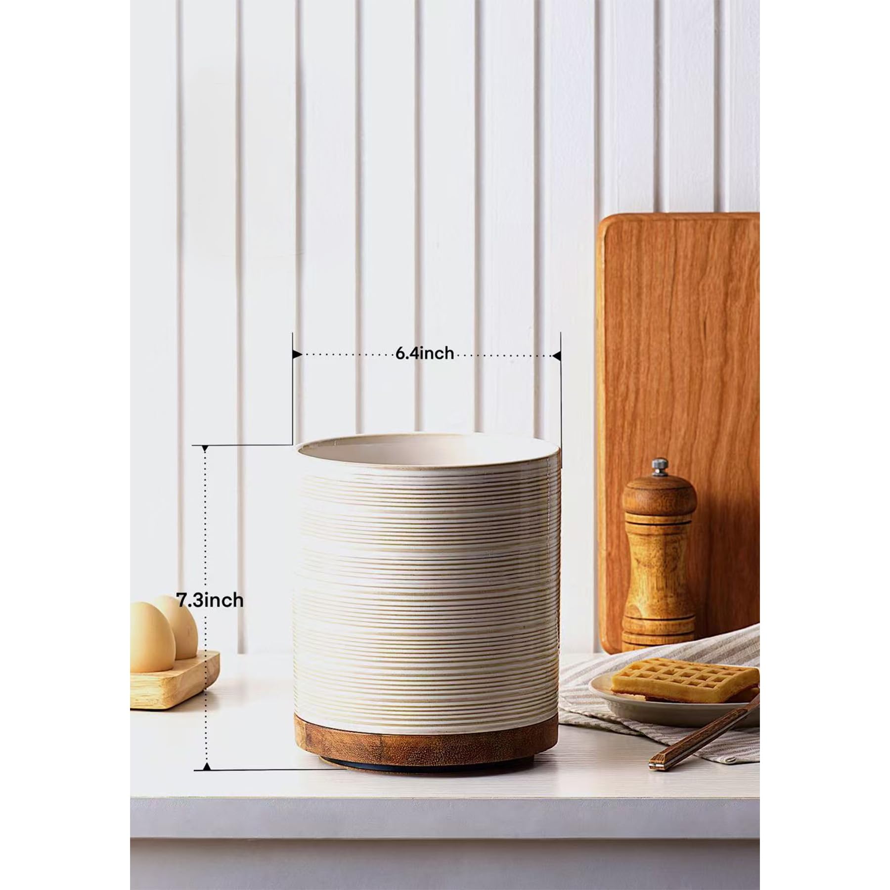 MIKIGEY extra large capacity fits spatulas and ladles with room to spare
