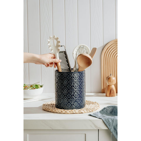 MIKIGEY dishwasher-safe ceramic utensil holder is easy to clean