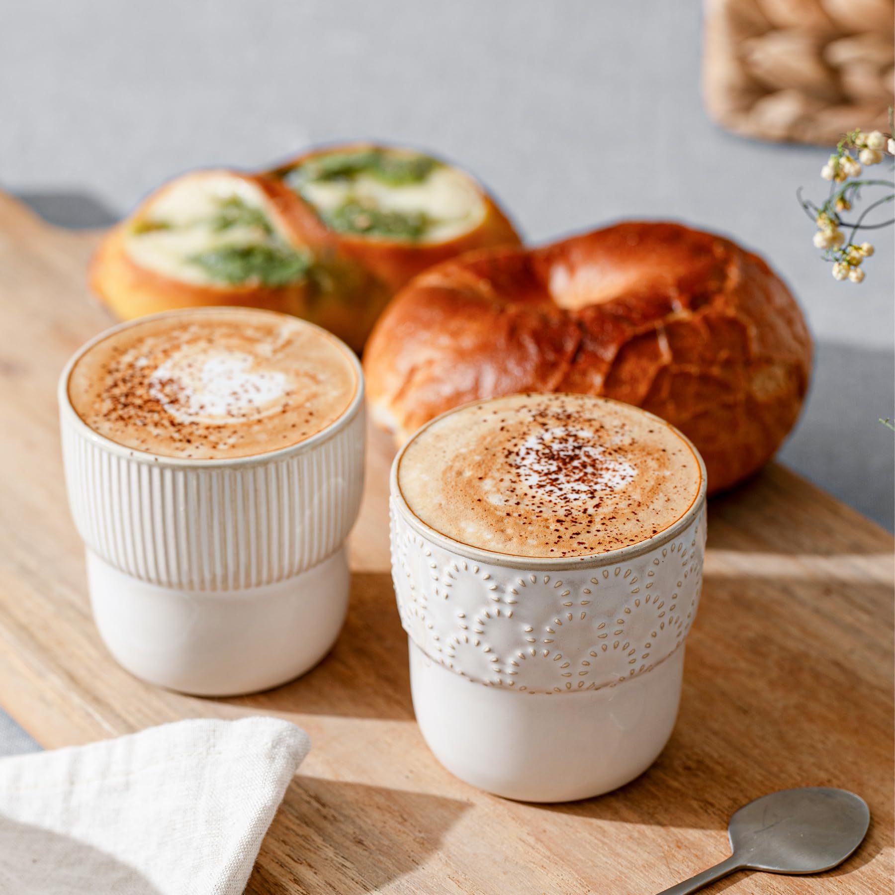 MIKIGEY 4 oz espresso cups showcase compact size for precise shots.