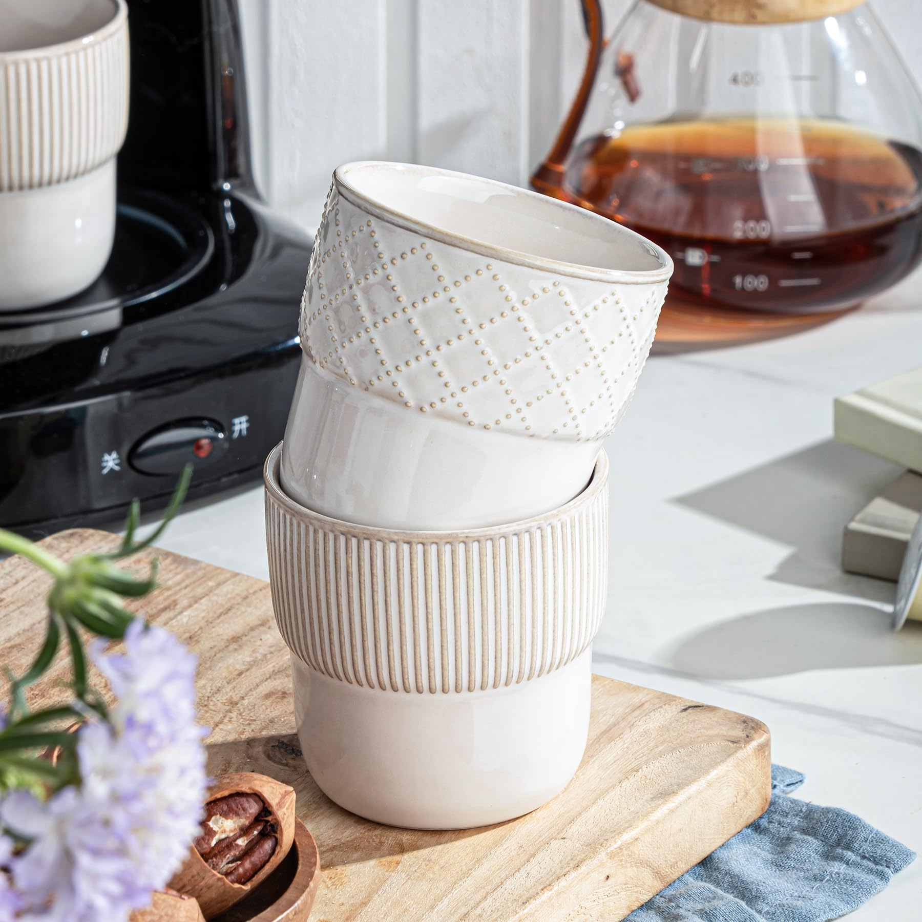 MIKIGEY espresso cups add rustic farmhouse decor to table setting