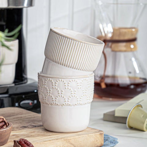 MIKIGEY espresso cups add farmhouse decor to kitchen and cafe.