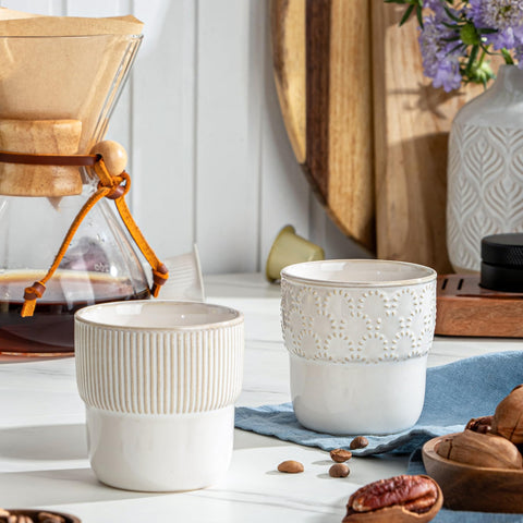 MIKIGEY 4 oz cups double as small dessert or tea cups.