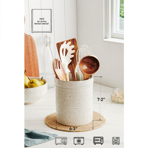 MIKIGEY heavy-weight ceramic base prevents tipping when full.