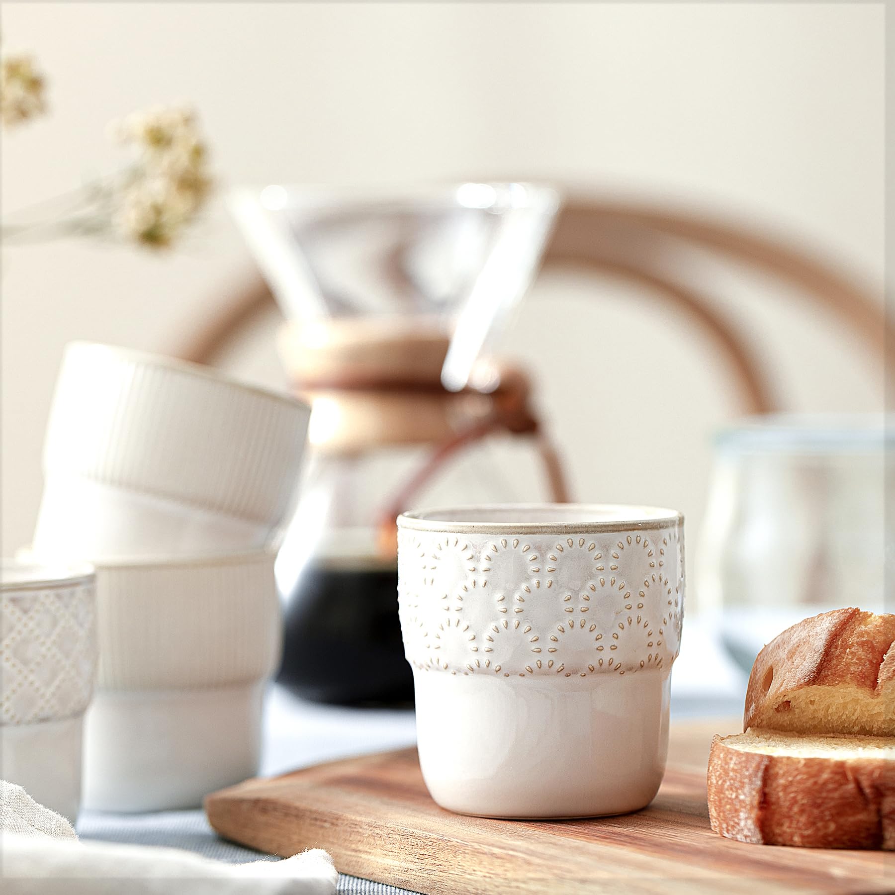 MIKIGEY porcelain espresso cups offer durable elegance and heat resistance.
