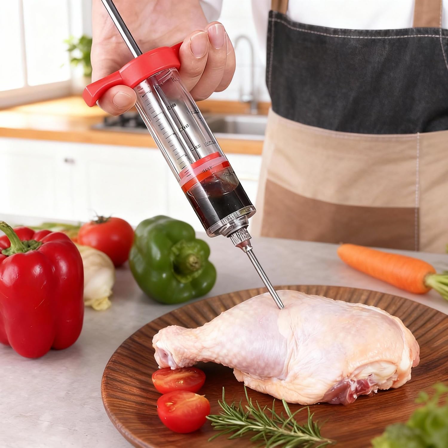 Mikim silicone oil brush included for easy seasoning lubrication