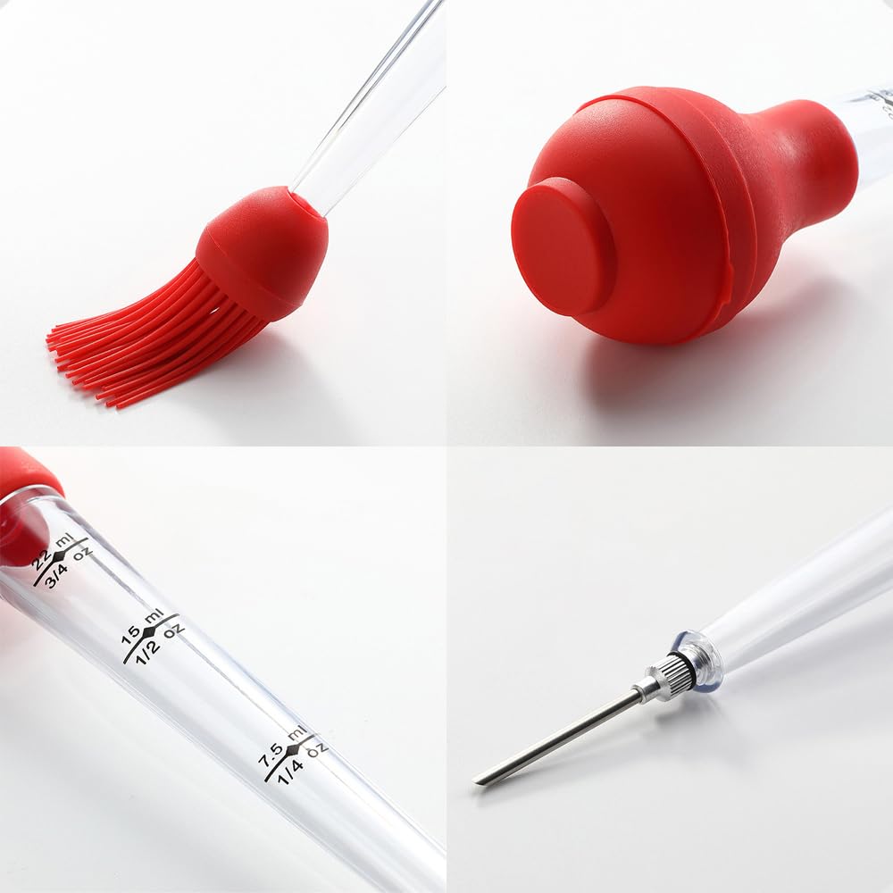 Mikim silicone suction bulb, easy to squeeze for consistent marinades