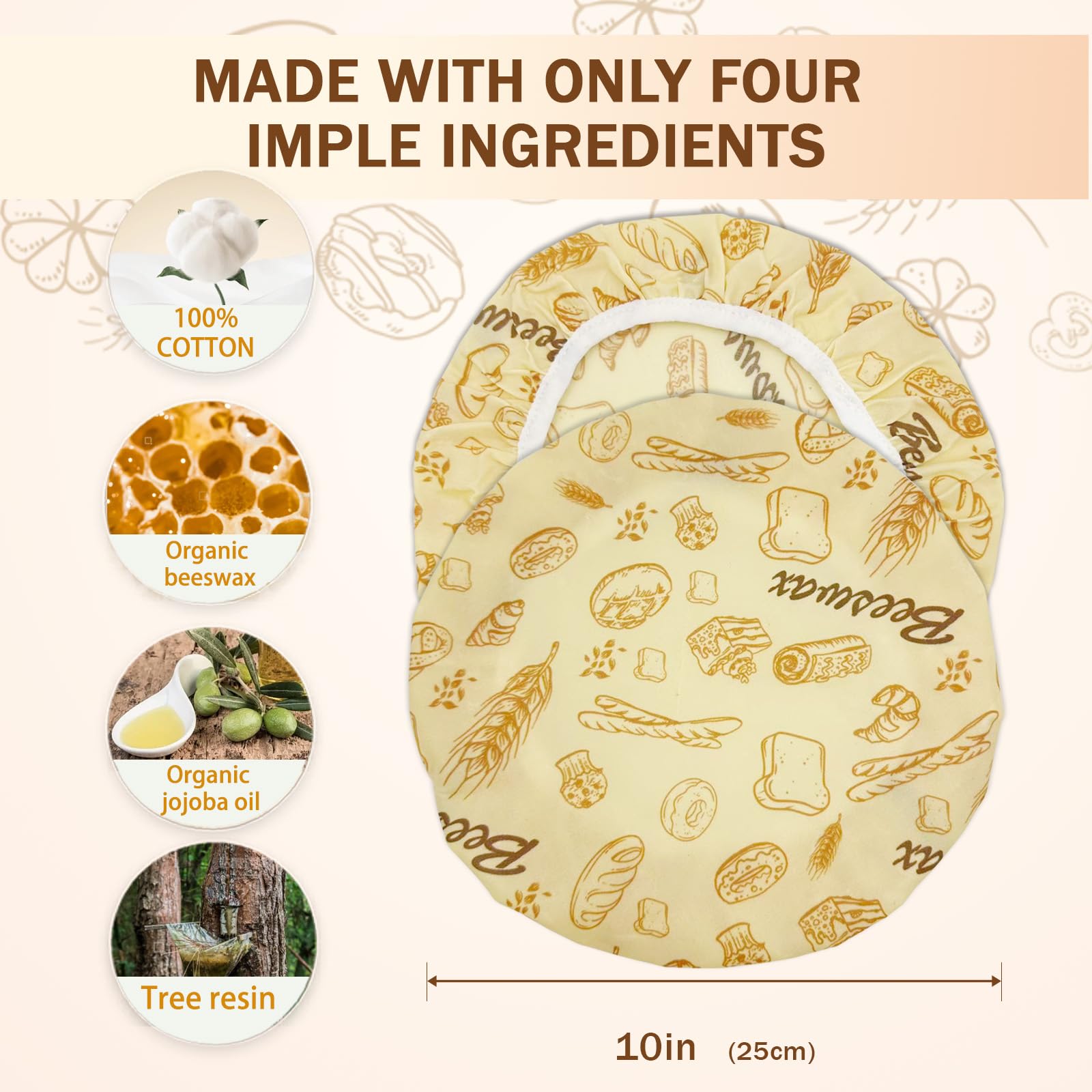 MIKIPLUM sourdough bowl cover with stretchy opening for versatile bowl sizes.