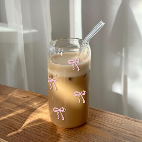 Mikopei Coquette 16oz iced-coffee cup ideal for daily drinks and breaks.