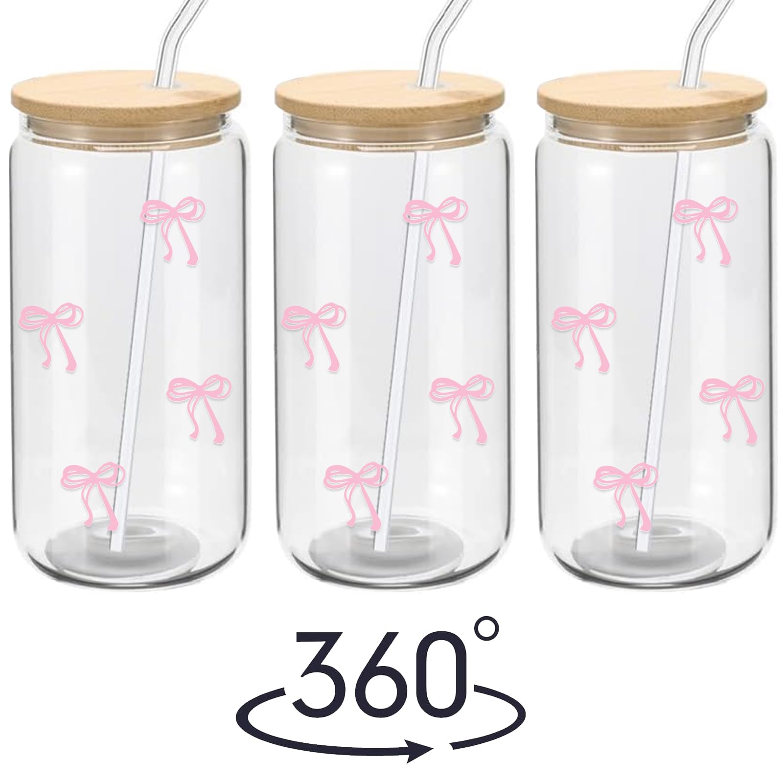 Mikopei Coquette glass cup with lid and straw prevents spills during on-the-go sipping.