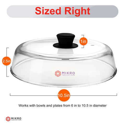 Mikro Innovations borosilicate glass cover demonstrates durability and heat resistance during quick reheats.