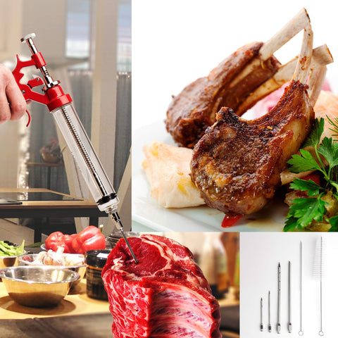 Milagroso pork butt injector for juicy, seasoned BBQ and pork roasting.