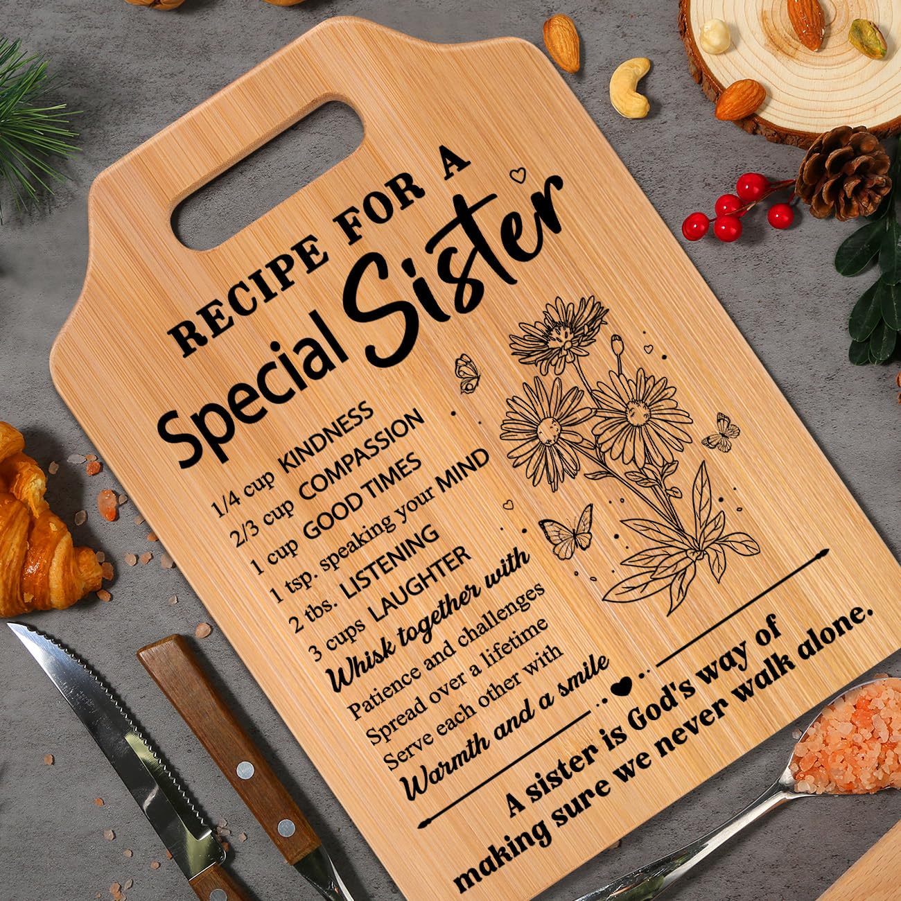 Milcier bamboo cutting board showing natural texture and grain