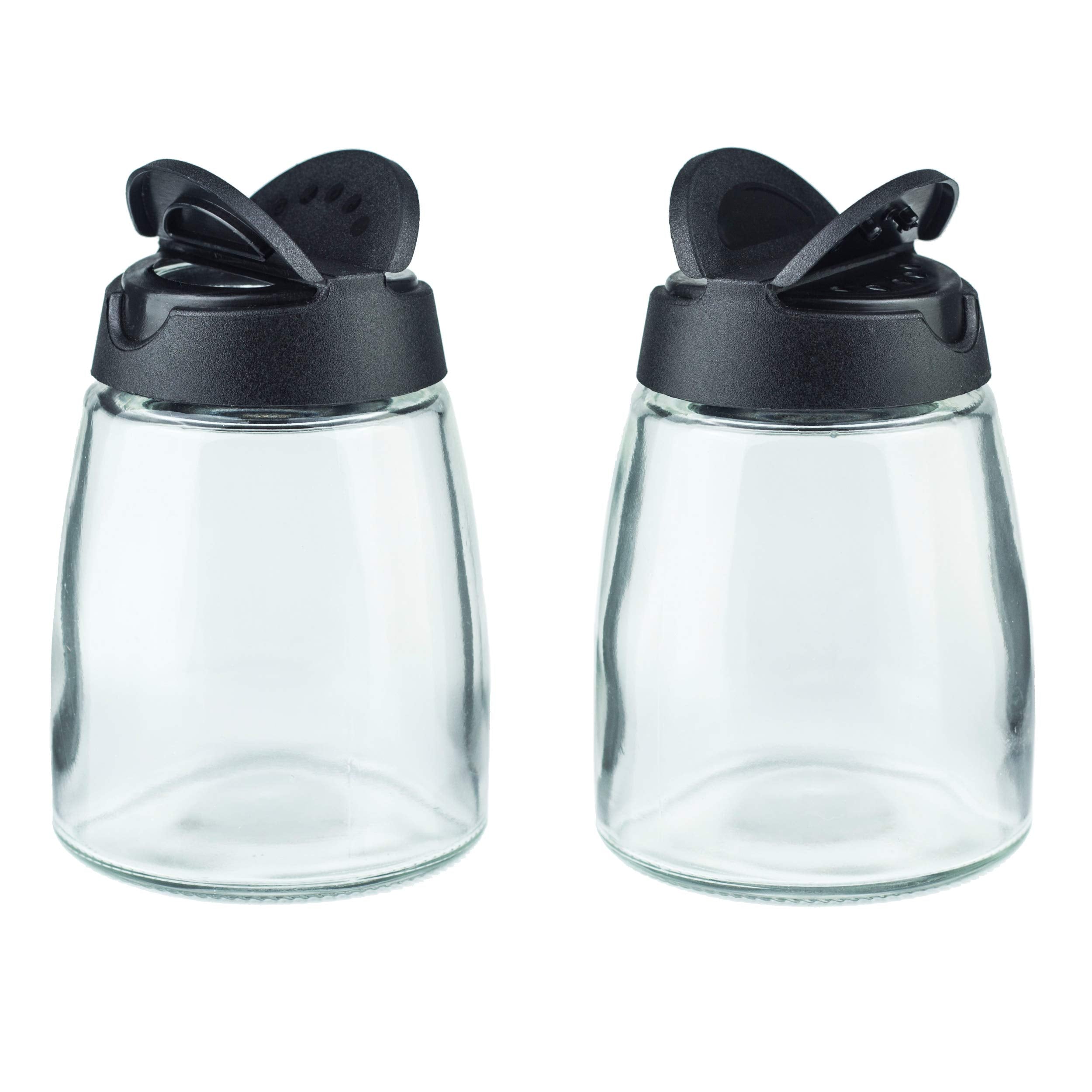 MILEKE salt and pepper shaker 150ml compact with clear glass for easy content checks.