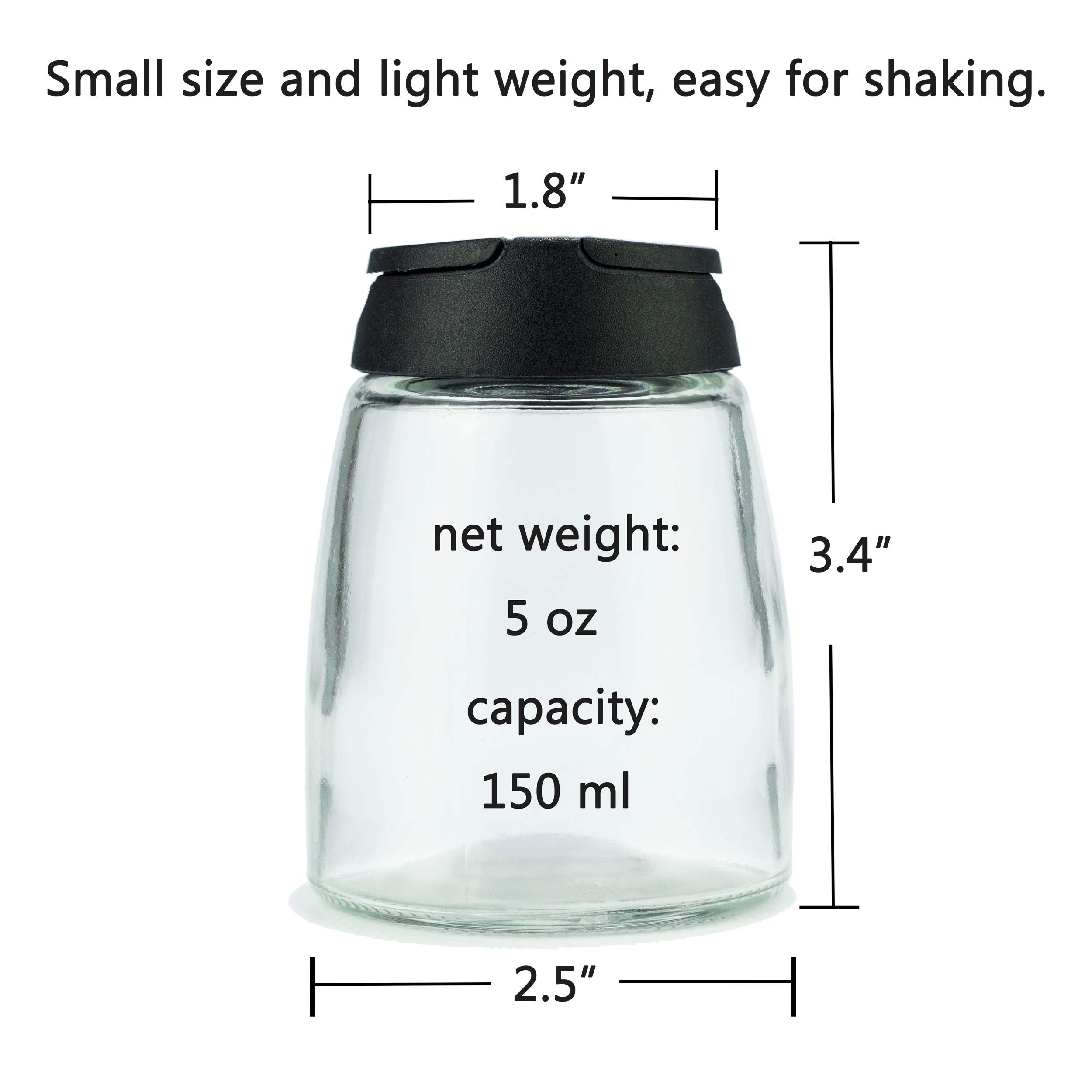 MILEKE shaker features a screw-off cap for quick refills and simple cleaning.