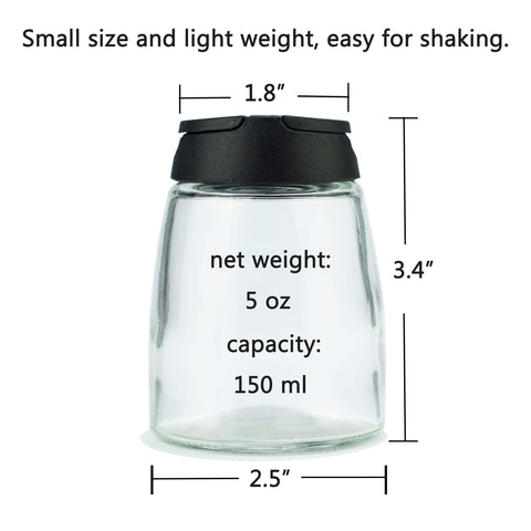 MILEKE shaker features a screw-off cap for quick refills and simple cleaning.