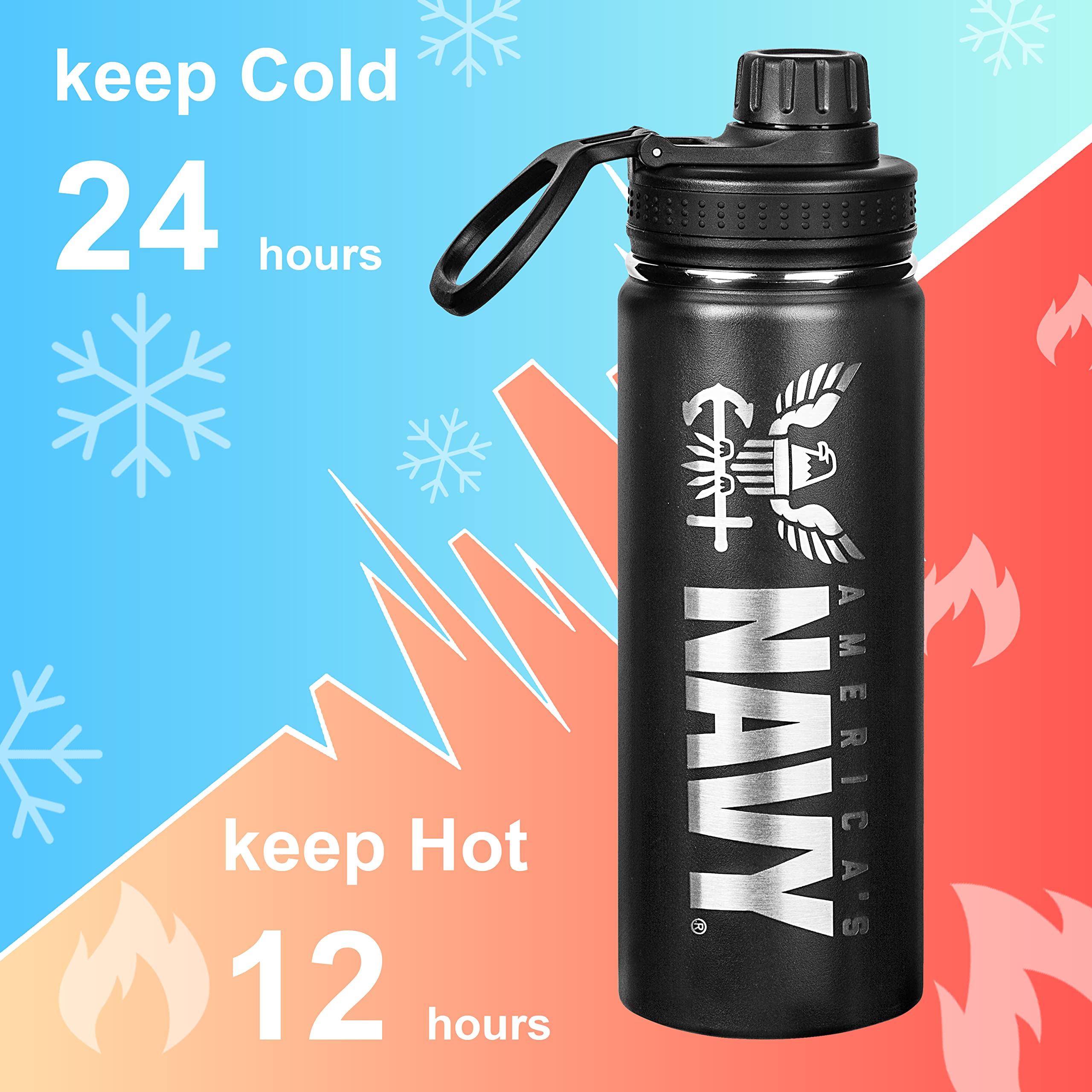 Military Gift Shop Navy water bottle BPA-free design for safe hydration