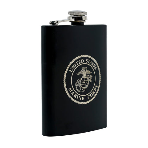 Military Gift Shop USMC flask pocket-friendly design ideal for discreet sipping.