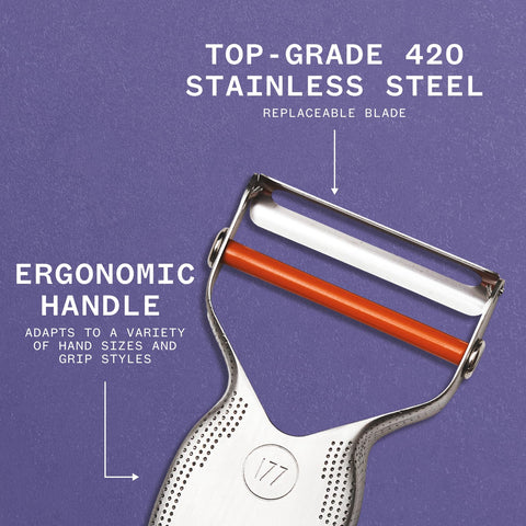Milk Street Precision Peeler peels potatoes smoothly with consistent results.